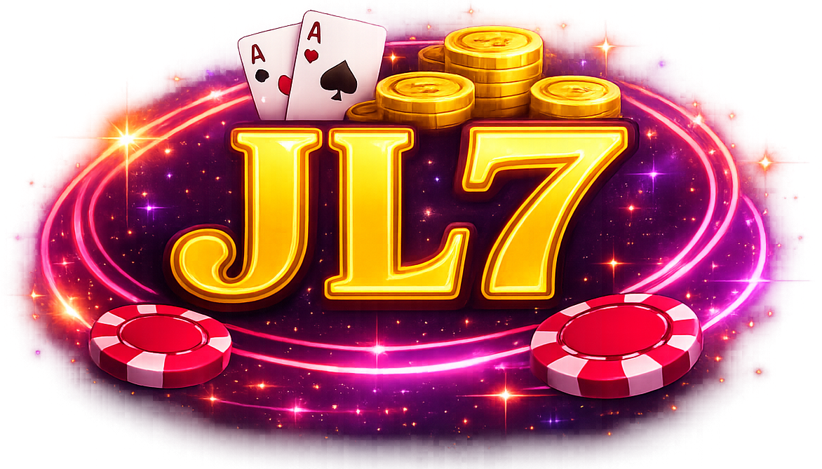 Casino-style JL7 logo with poker elements