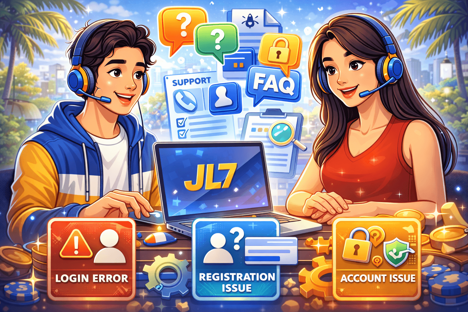 Customer support assistance with JL7