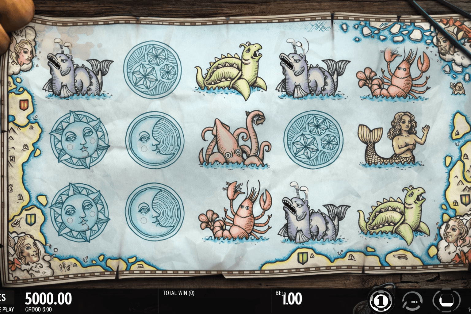 Fantasy maritime treasure map